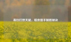 寡妇打野天赋，暗夜猎手制胜秘诀