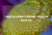 三国赵云传之纵横天下深度攻略，开启赵云传奇征战之旅