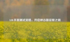 LOL手游测试资格，开启峡谷新征程之钥