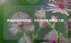 机械迷城游戏攻略，开启奇妙机械解谜之旅