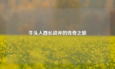 牛头人酋长战斧的传奇之旅