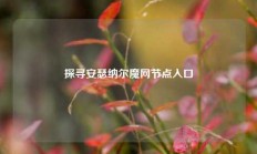 探寻安瑟纳尔魔网节点入口