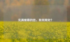充满爱慕的信，有何用处？