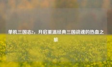 单机三国志2，开启重温经典三国战魂的热血之旅