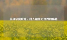 英雄学院攻略，踏入超能力世界的秘籍