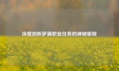 深度剖析萨满职业任务的神秘旅程