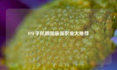 DNF平民刷图最强职业大推荐