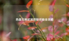 热血无赖武器获取终极全攻略