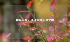 躺平发育，别样策略生存之旅