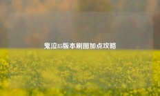 鬼泣85版本刷图加点攻略
