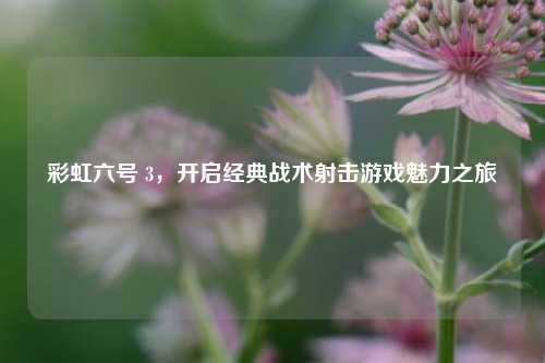 彩虹六号 3,开启经典战术射击游戏魅力之旅
