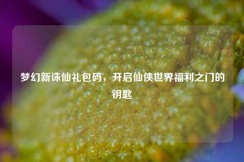梦幻新诛仙礼包码，开启仙侠世界福利之门的钥匙