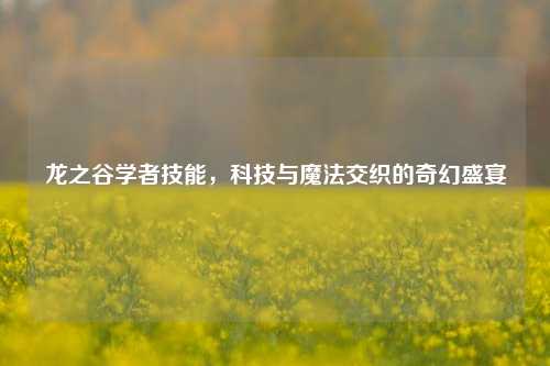 龙之谷学者技能,科技与魔法交织的奇幻盛宴